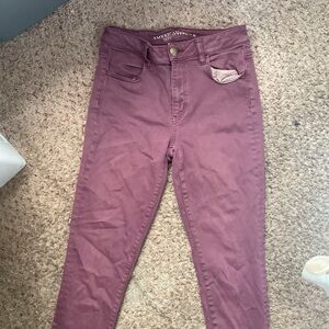 American eagle outfitters high rise purple jeans